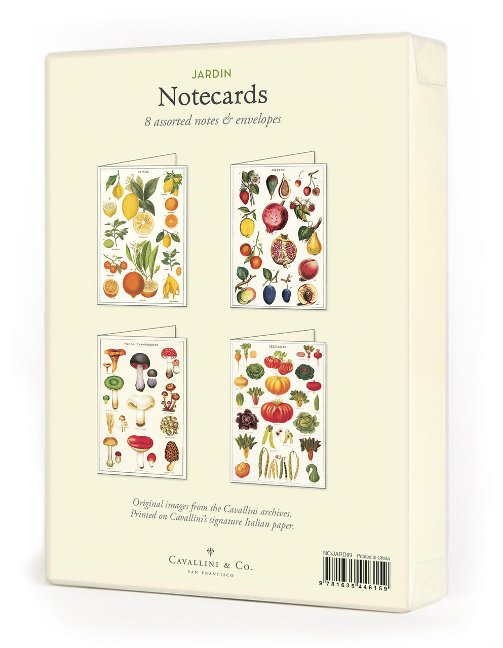 Cavallini & Co. Boxed Notecards includes 8 cards, 2 each of 4 designs. 