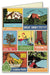A collection of vintage National Parks designs is featured on this card. 
