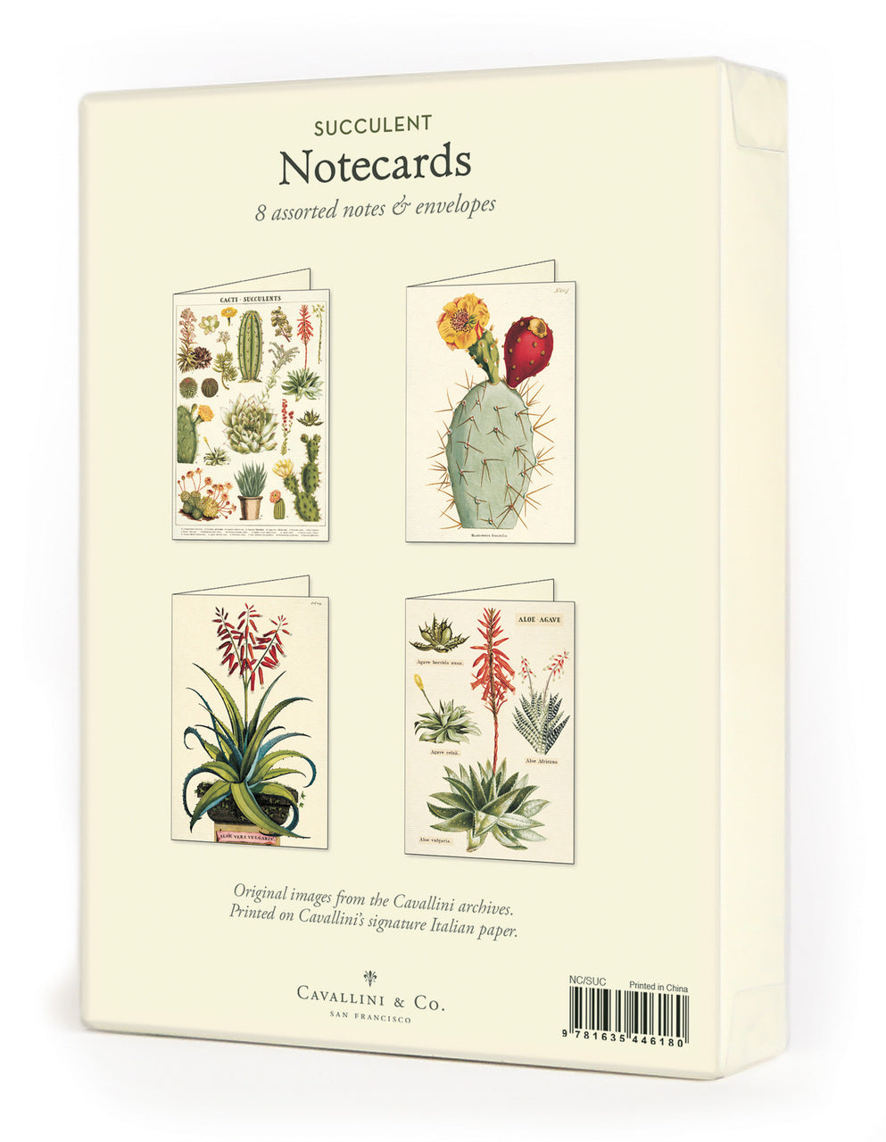 Cavallini & Co. Boxed Notecards includes 8 cards, 2 each of 4 designs. 