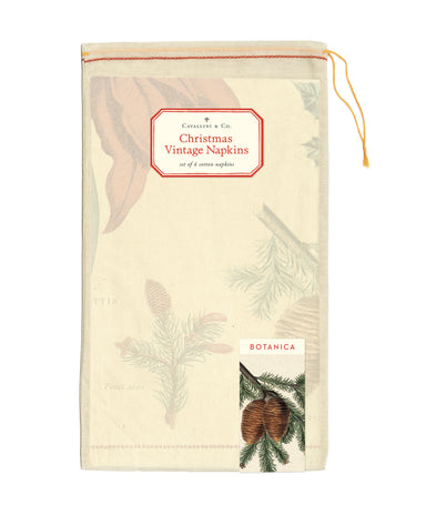 Napkins come packaged in a hand- sewn muslin bag.