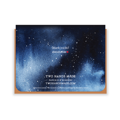 Two Hands Made- Peace Moon greeting card is blank inside