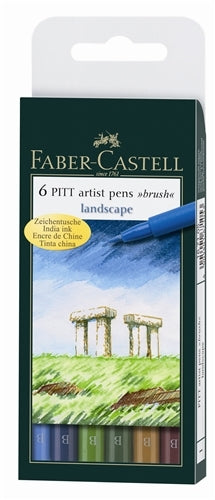 Faber-Castell PITT Artist Brush Pens- Landscape Wallet set of 6