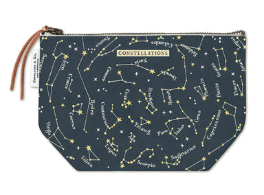 Cavallini & Co. Celestial Vintage Pouches feature vintage images from the Cavallini archives. 100% natural cotton bags are lined and have gusseted bottoms to stand on their own. 