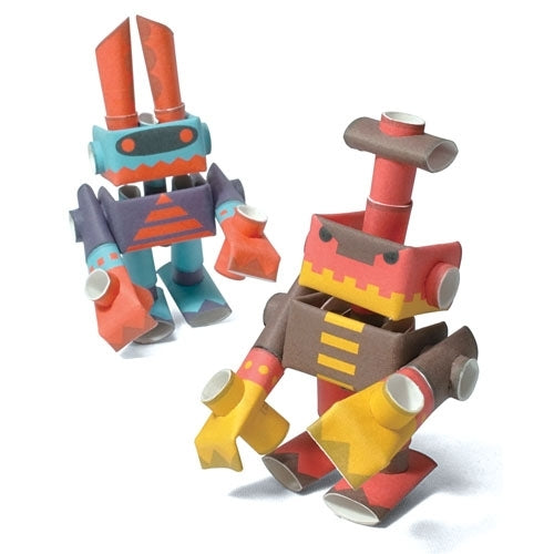 Lift & Pinch PIPEROID are Japanese paper robots that are fun and easy to assemble. 