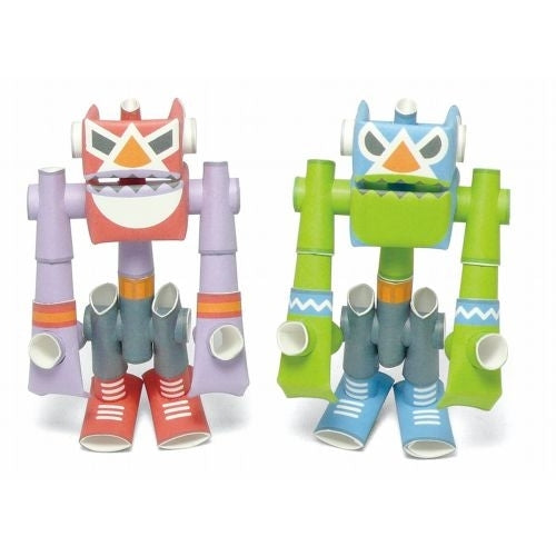 Super Red and El Blue PIPEROID are part of the PIPEROID paper robot line. These Japanese toys require assembly, but that is part of the fun.