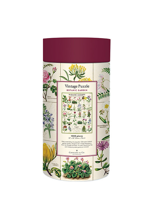 Cavallini Botanic Garden Puzzle – 1000 Teile, Vintage-Botanik-Motive, Fertig 55 X 70 Cm – In Röhre Mit Musselinbeutel – Für Naturfreunde & Sammler Cavallini Botanic Garden Puzzle – 1000 Teile, Vintage-Botanik-Motive, Fertig 55 X 70 Cm – In Röhre Mit Musselinbeutel – Für Naturfreunde & Sammler