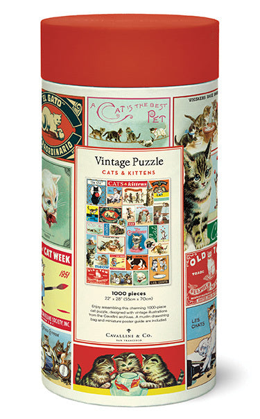 Cavallini & Co. Vintage Cats 1000 Piece Puzzle — Two Hands Paperie