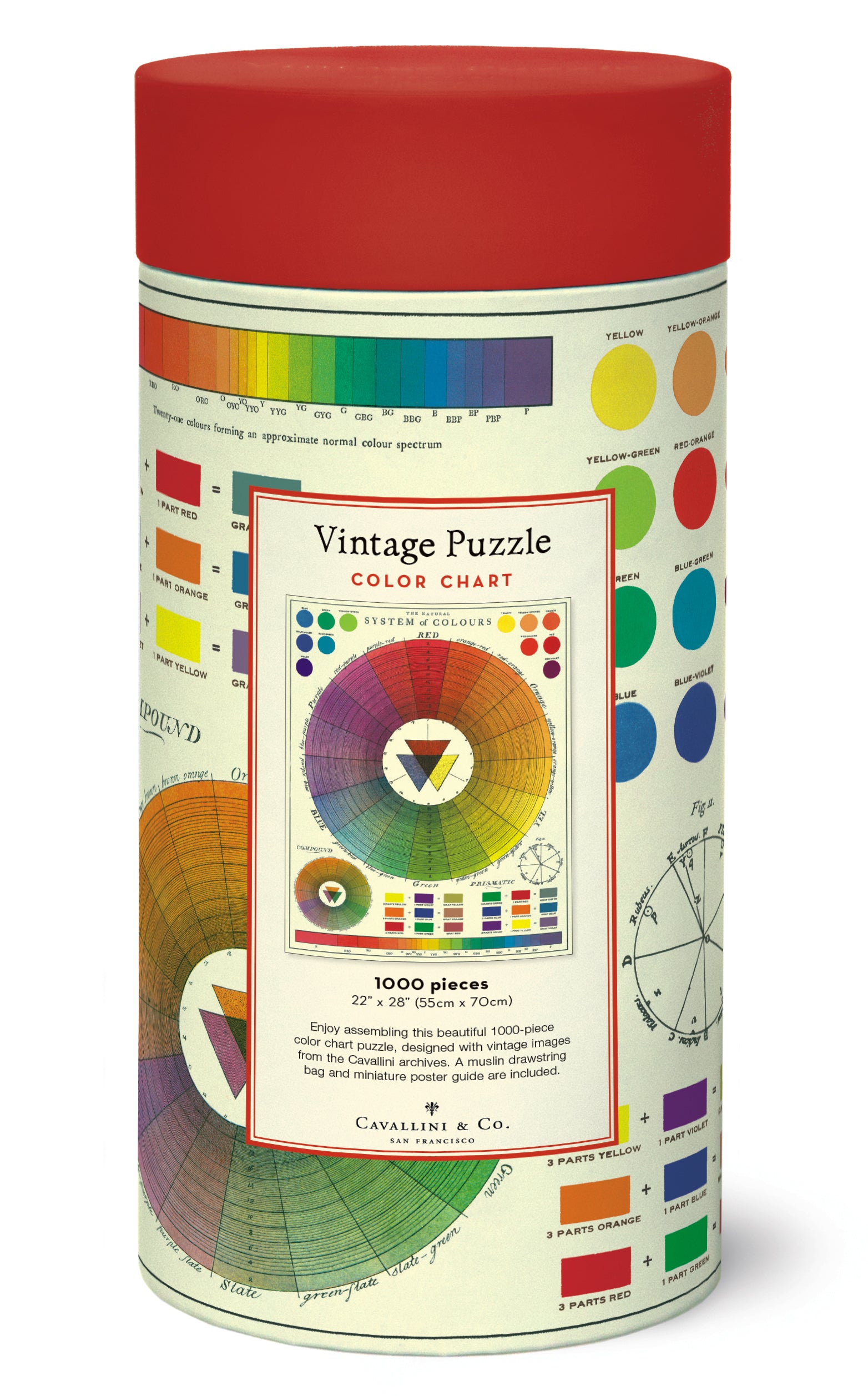 Cavallini & Co. Color Wheel 1000 Piece Puzzle — Two Hands Paperie