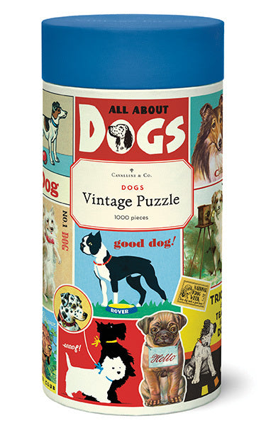 Cavallini & Co. Vintage Dogs 1000 Piece Puzzle — Two Hands Paperie