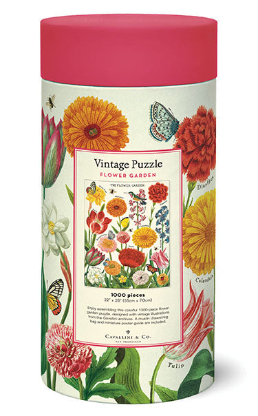 All puzzles are packaged in a 10 inch long cardboard tube, with puzzle pieces safely stored in a muslin bag inside. 