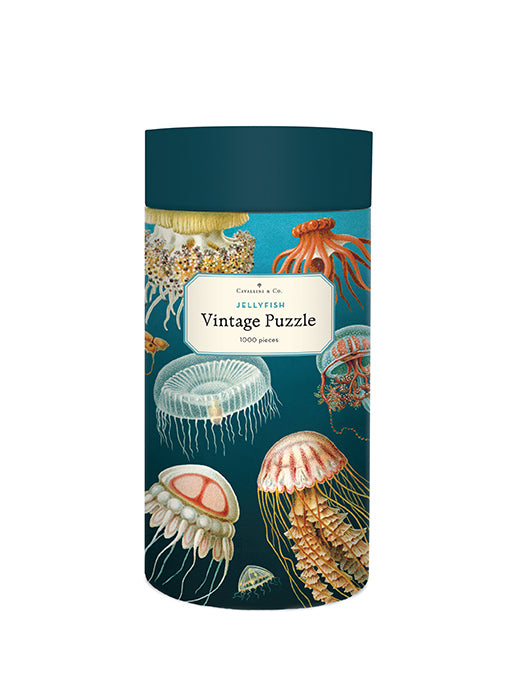NEW for 2020- Jellyfish puzzle by Cavallini & Co. The Jellyfish puzzle is based on Cavallini's Jellyfish Decorative Paper, a beautifully detailed, colorful scientific chart.