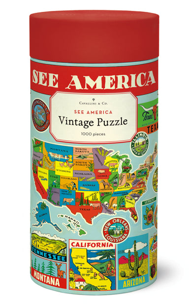 Cavallini & Co. See America 1000 Piece Puzzle