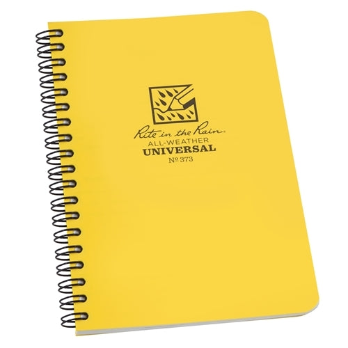 Rite in the Rain Side Spiral Notebook- Yellow- 4 5/8" x 7"