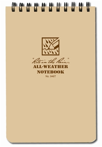 Rite in the Rain Spiral Notebook- Desert Tan- 4x6