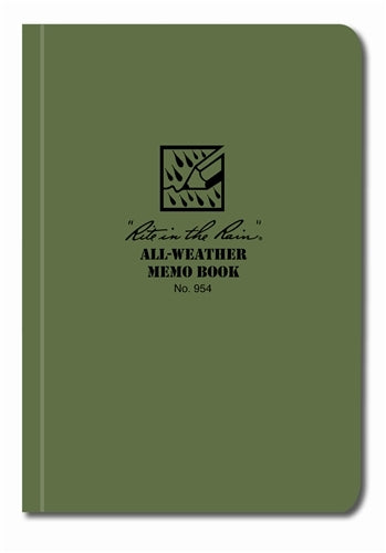 Rite in the Rain Field-Flex Pocket Memo Book- Green- 3 1/2x5