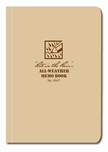 Rite in the Rain Field-Flex Pocket Memo Book- Desert Tan- 3 1/2x5