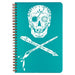 Jolly Roger small Make My Notebook spiral bound notebook in peacock.