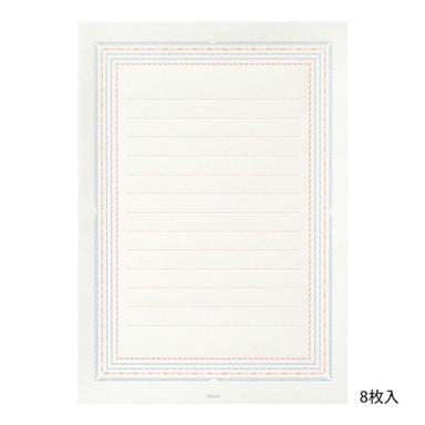 Writing sheets measure 5 7/8 by 8 1/4 inches