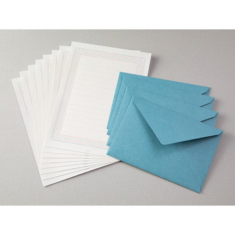 Midori Letterpress  Red and Blue Frame Letter Set