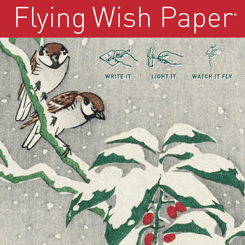 Flying Wish Paper- Snow Birds — Two Hands Paperie, Flying Wish Paper 