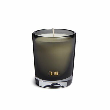 Each 8 oz. soy wax candle comes in its own unique, artisan mouth-blown smoke grey glass that can be repurposed.