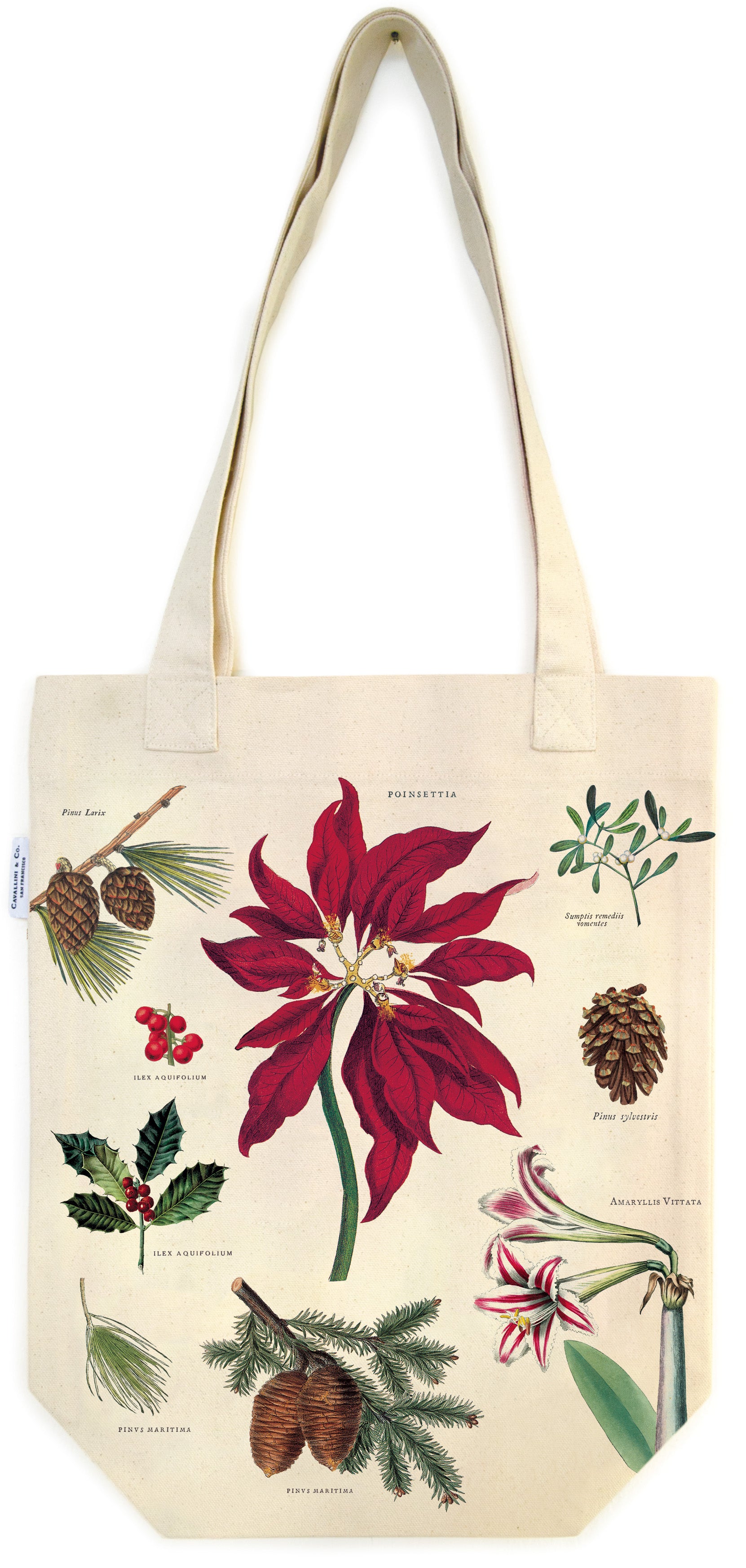 Cavallini & Co. Christmas Village Holiday Cotton Tote Bag — Two