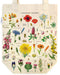 Cavallini & Co. Wildflowers Cotton Tote Bag is densely packed with vintage wildflower images.