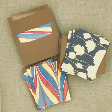 Two Hands Made Recycled Cotton Stationery- Package of 8- Grey