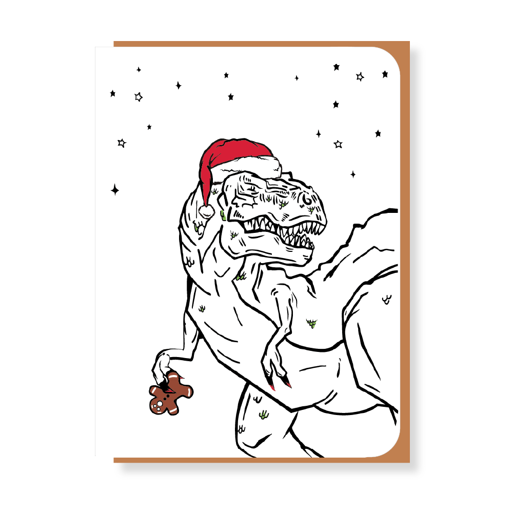 T-Rex Christmas Card