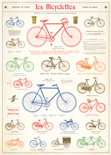 Cavallini & Co. Les Bicyclettes Decorative Paper