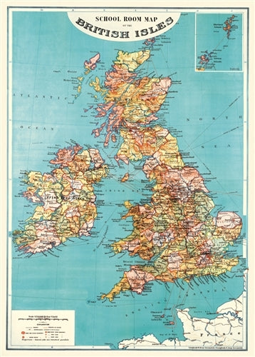 Cavallini & Co. British Isles Map Decorative Paper