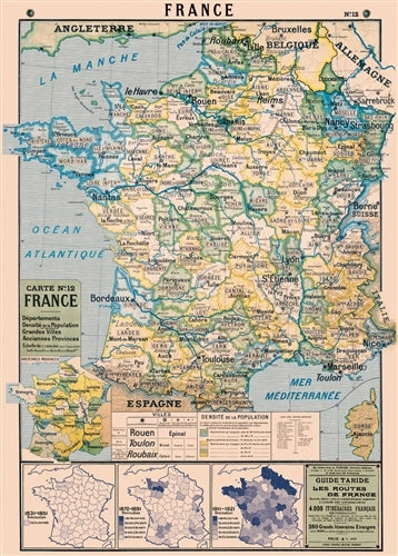Cavallini & Co. France Map 2 Decorative Paper