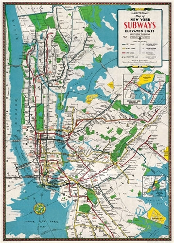 Cavallini & Co. New York City Subway Map Decorative Paper