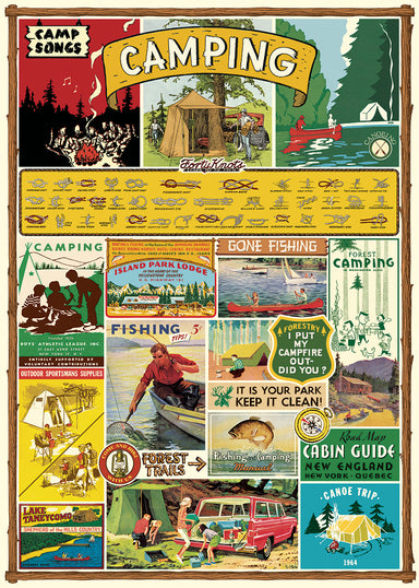 Get ready to go camping with Cavallini's Camping Decorative Wrap. 