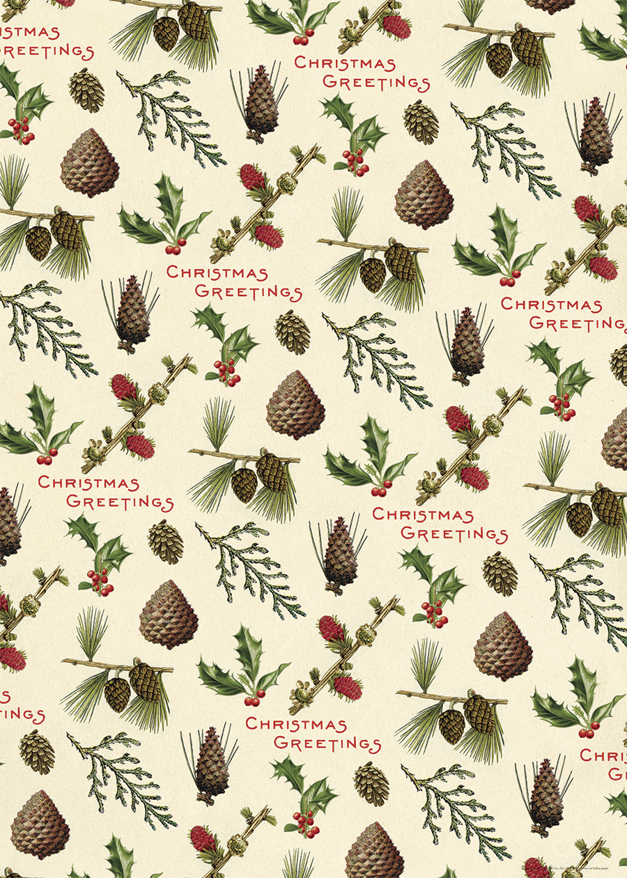 Another wonderful Christmas Decorative Wrap by Cavallini & Co., full of vintage feel.
