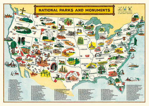 Cavallini & Co. National Parks Map Decorative Paper — Two Hands ...