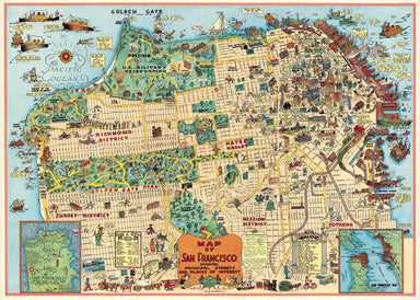 Cavallini & Co. San Francisco Map of Places of Interest
