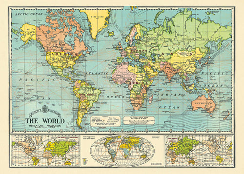 Cavallini & Co. World Map 6 Decorative Paper