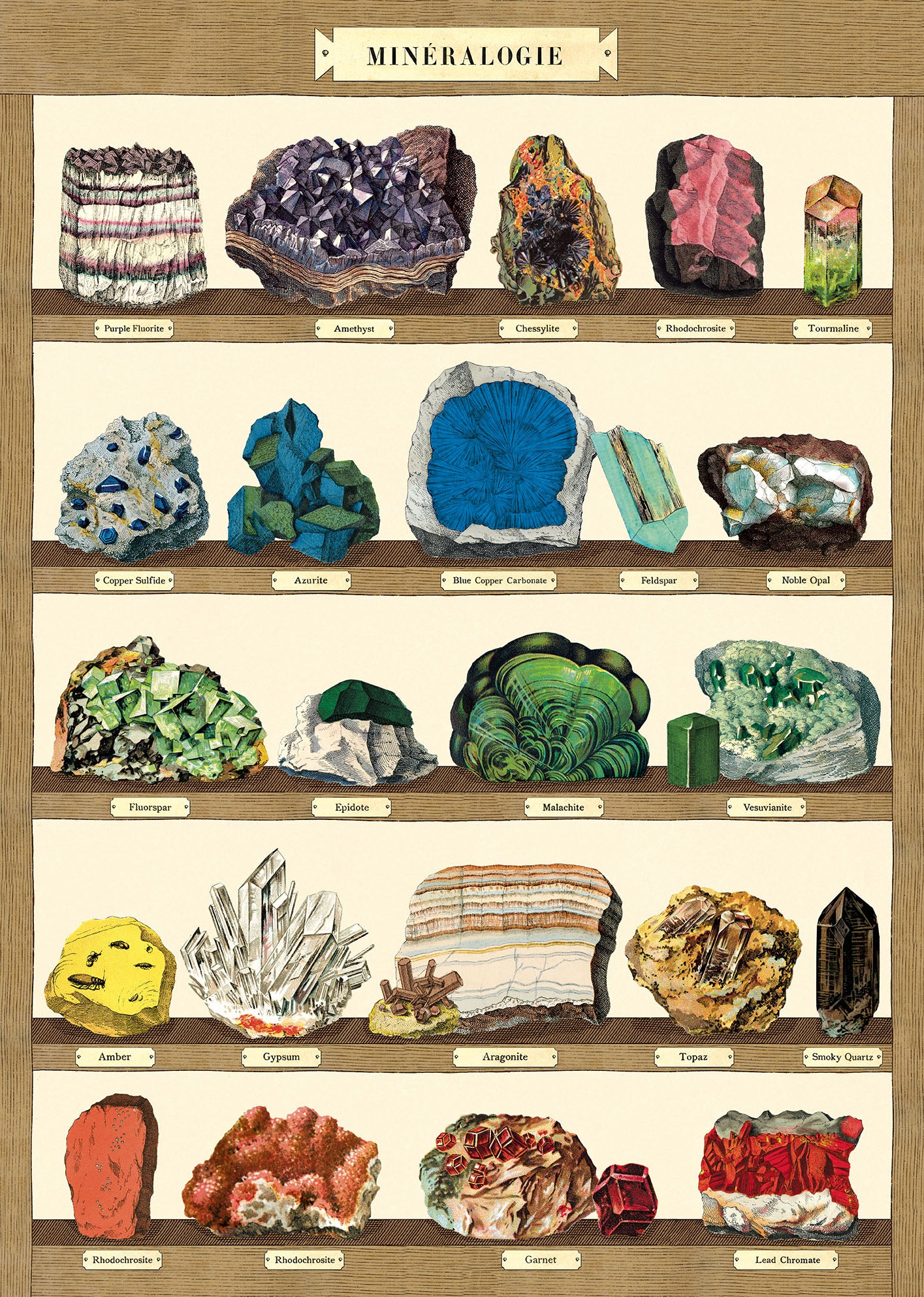 Cavallini & Co. Rocks and Minerals Decorative Paper — Two Hands Paperie