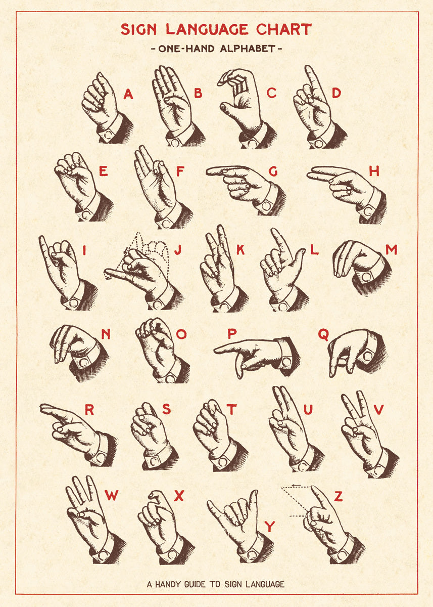 Cavallini & Co. Sign Language Decorative Paper — Two Hands Paperie