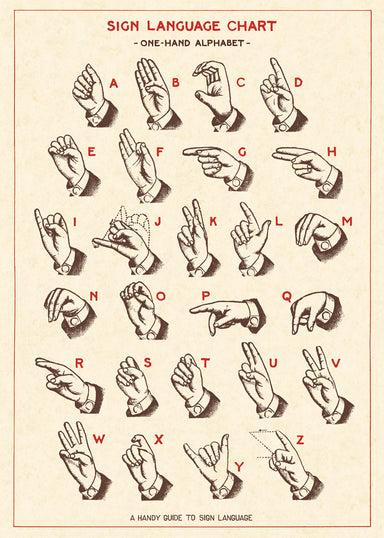Cavallini Sign Language Decorative Wrap is printed on fine, high quality Italian laid paper. Use this paper in collage, card making or decoration.