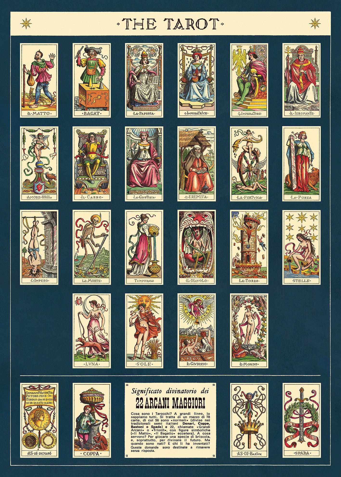 Cavallini & Co. Tarot Card Decorative Paper — Two Hands Paperie