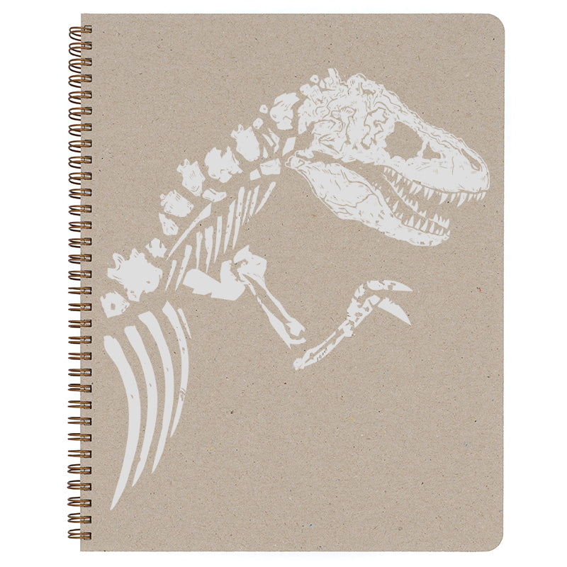 Large T-Rex Spiral Bound Notebook in natural.