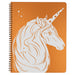 Large Unicorn Spiral Bound Notebook in copper.