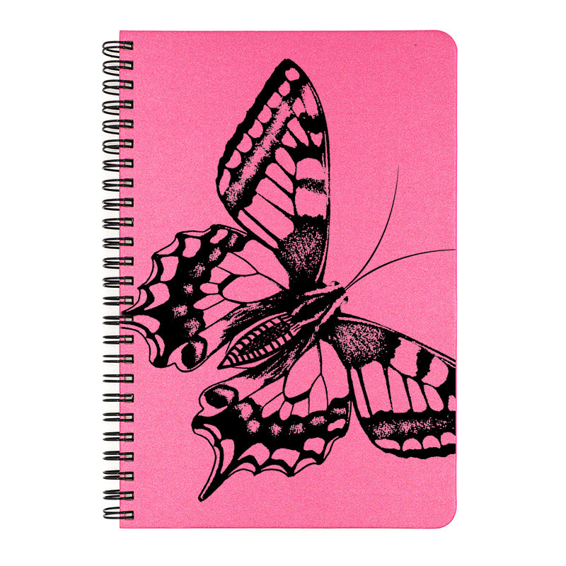 This notebook is printed in black ink on the cover color of your choice.  