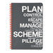 Plan and Scheme small Make My Notebook spiral bound notebook in black.
