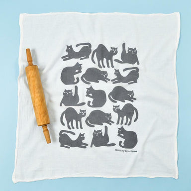 Kei & Molly Flour Sack Cotton Tea Towel- Cats