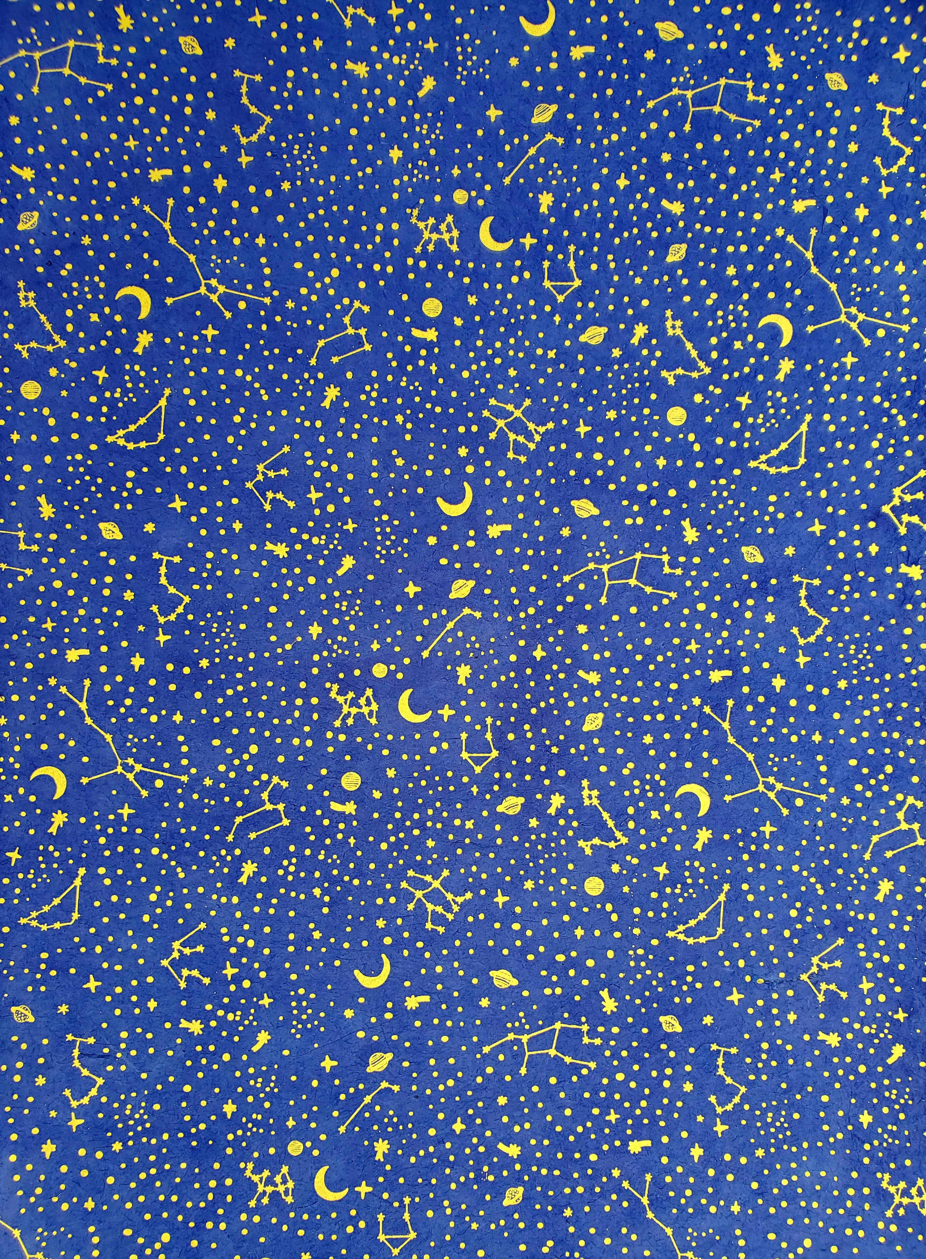 Constellations Lokta Paper- Gold on Sapphire