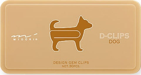 Midori D-Clips- Dog- Box of 20 Paper Clips