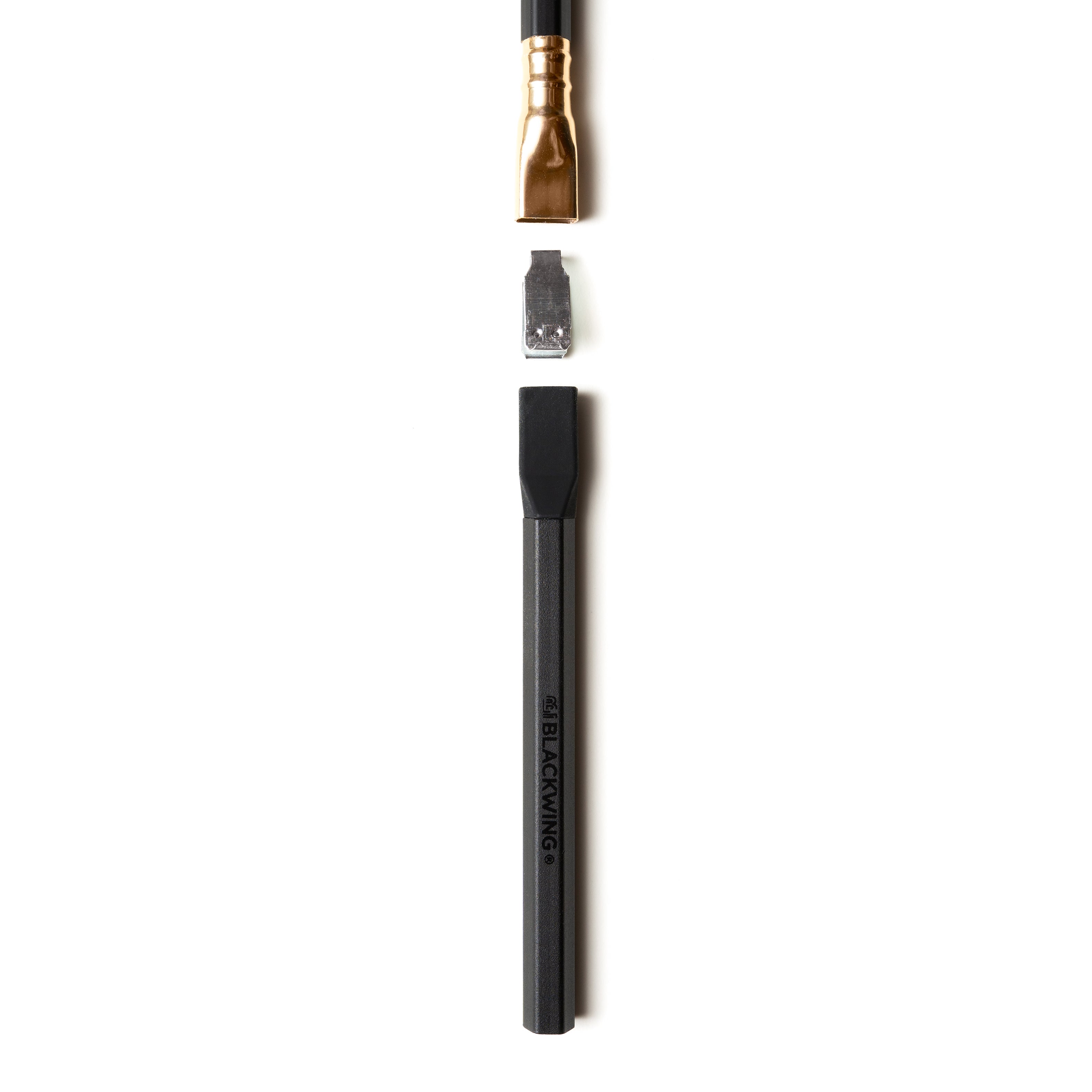 Blackwing Pencil Extender- The simple design allows the extender to slide into the clip of the existing Blackwing ferrule and will work with any Blackwing pencil model. 
